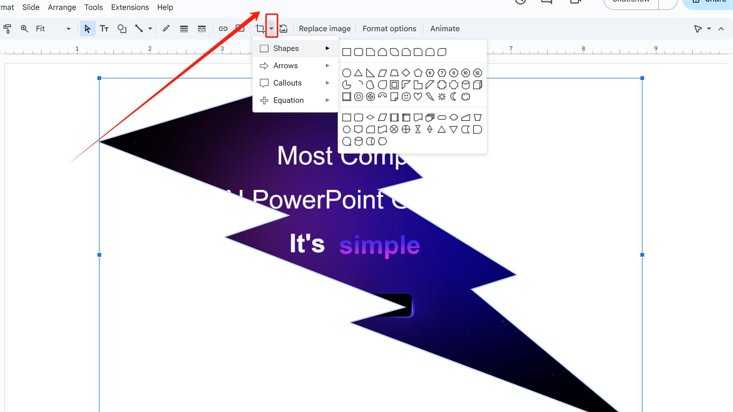 Comment masquer des images dans Google Slides