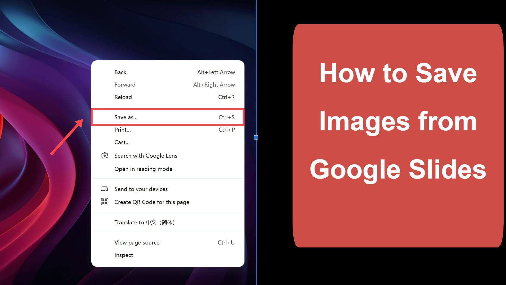 Use Shortcut Shift + Right Mouse Button