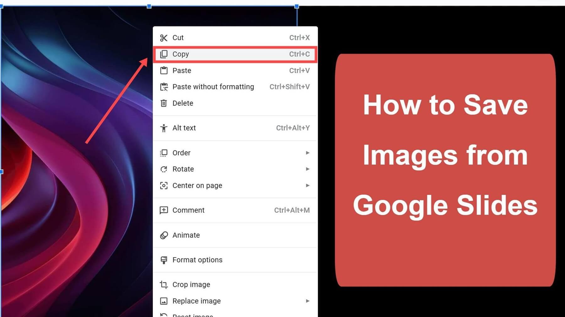 Copy and Paste to Other Applications