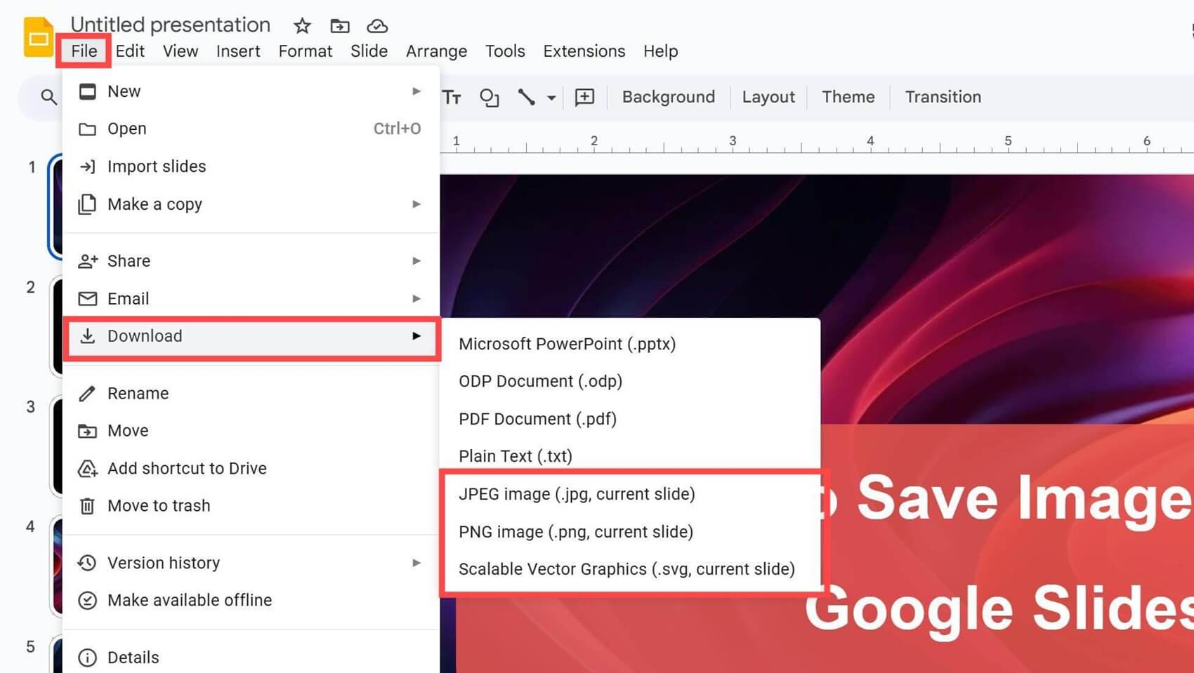 Download the Slide Page