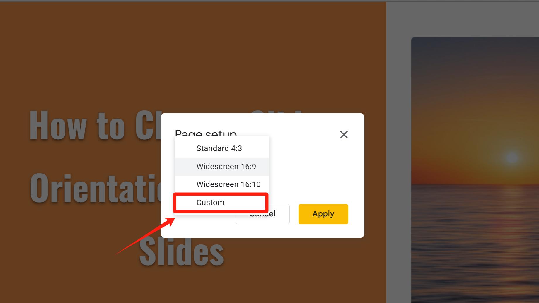 Cara Mengubah Orientasi Halaman di Google Slides