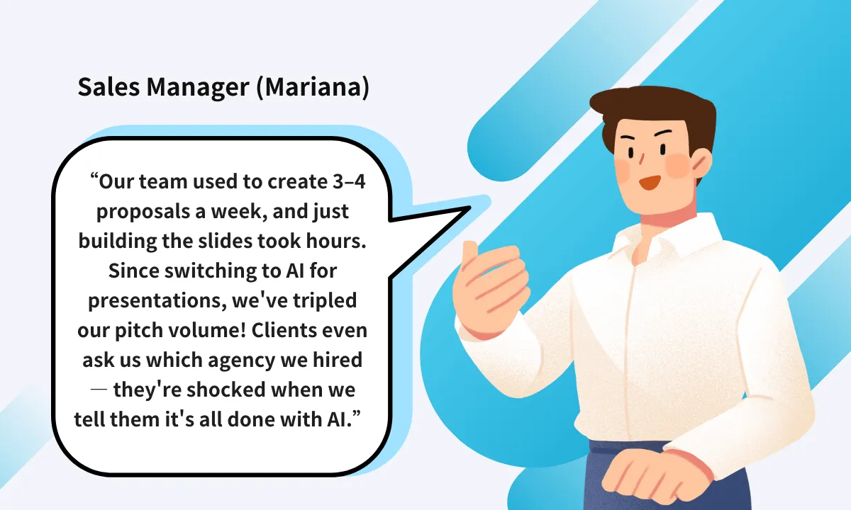 Real-life examples of slides created using AI