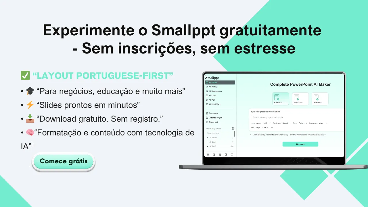 Recommended use of free AI PowerPoint generation tool Smallppt