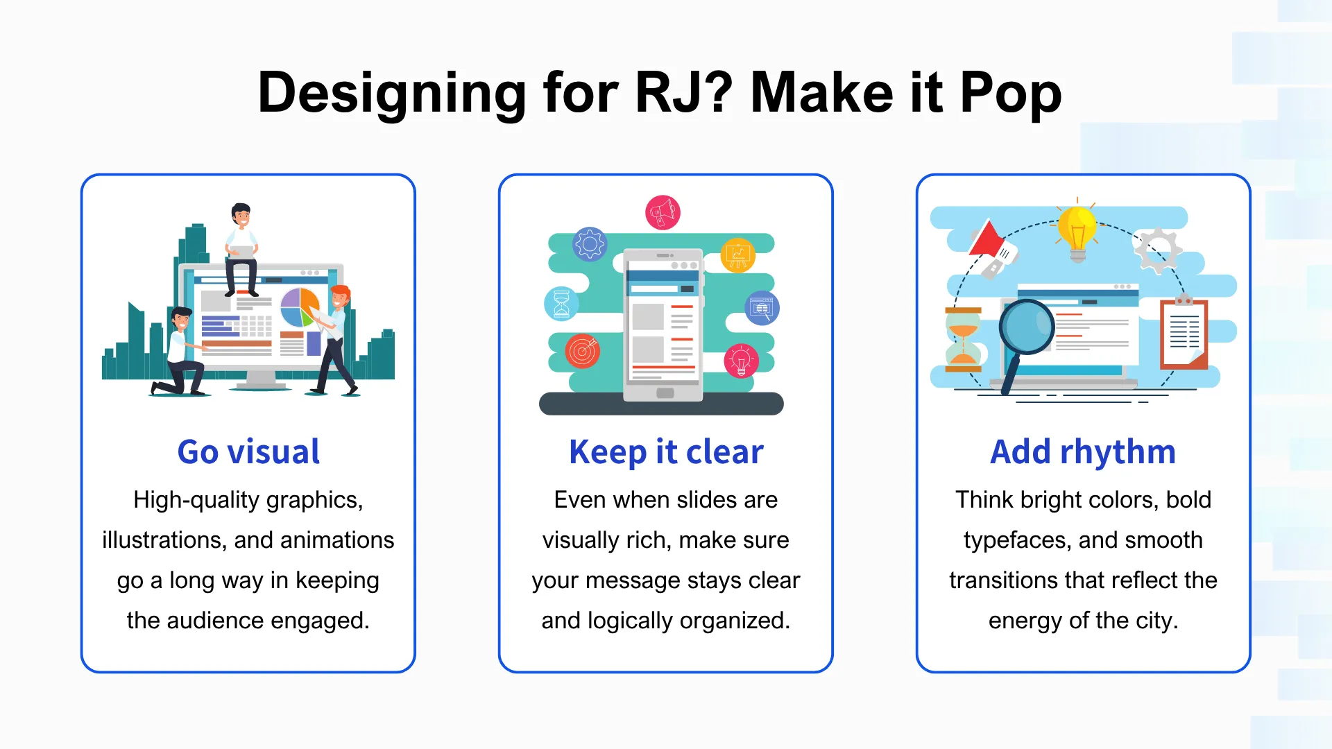 Membangun template presentasi untuk RJ.
