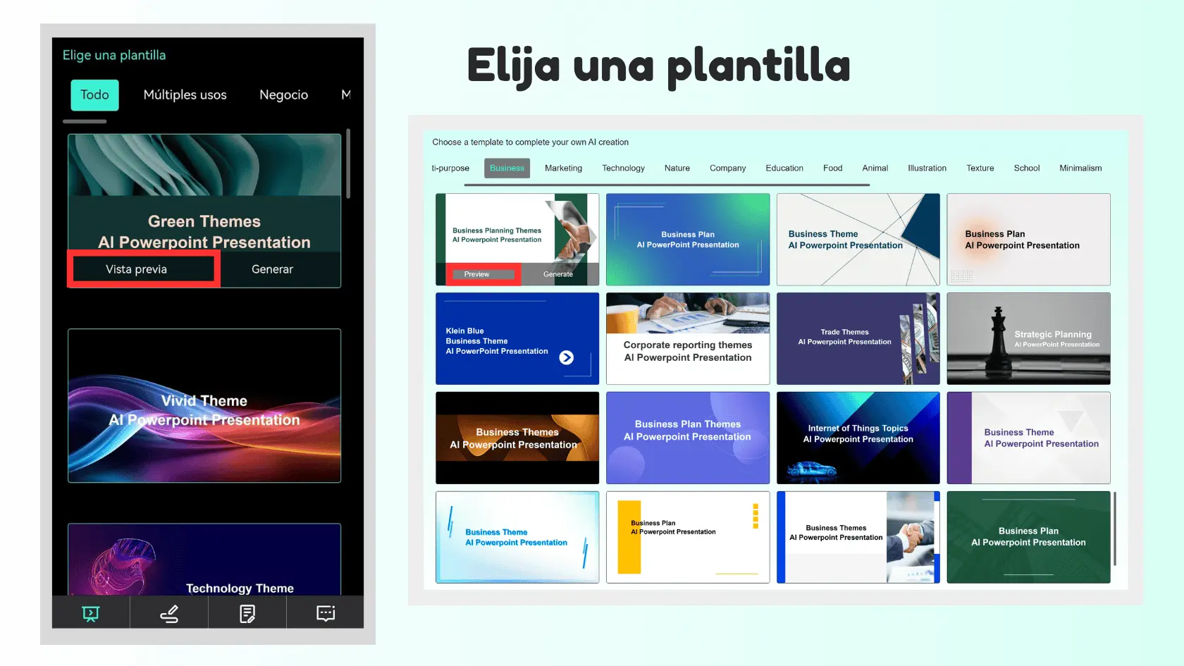 Elija una plantilla