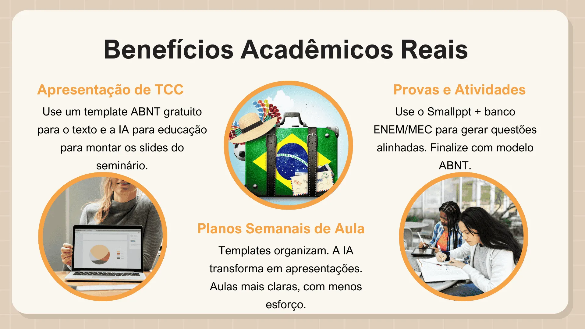 Real-world examples of using AI slides to benefit from it.