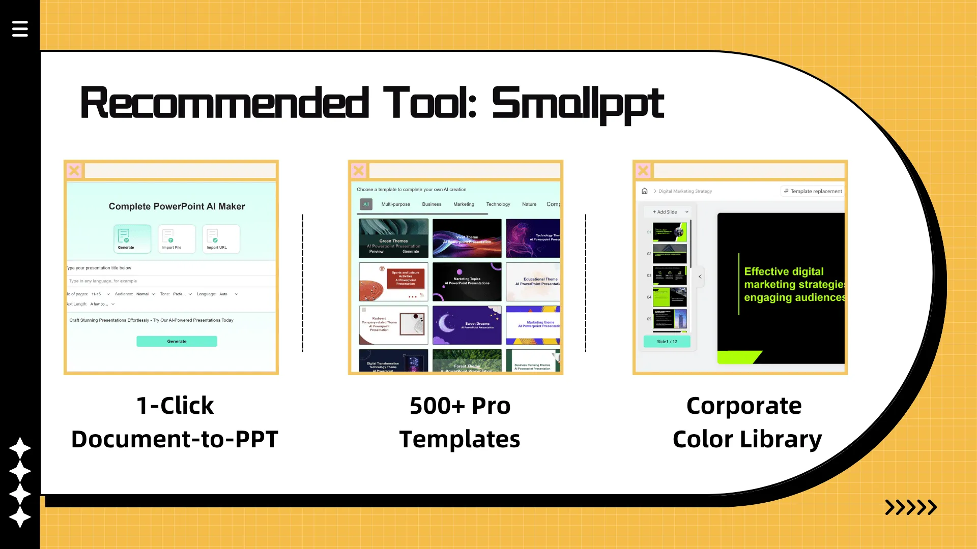 Hier sind einige nützliche KI-Tools für PowerPoint-Präsentationen.