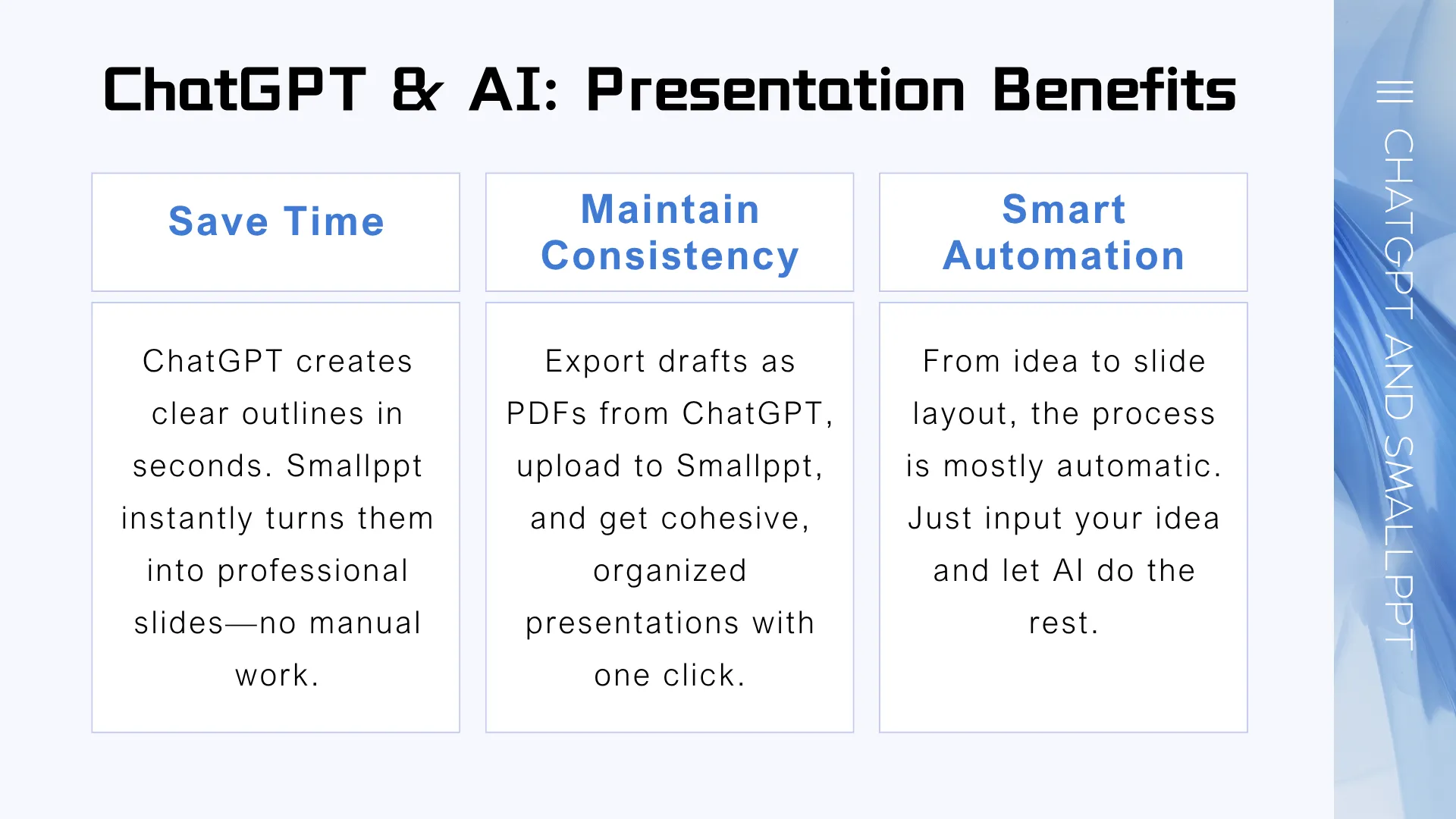 فوائد استخدام AI PPT.