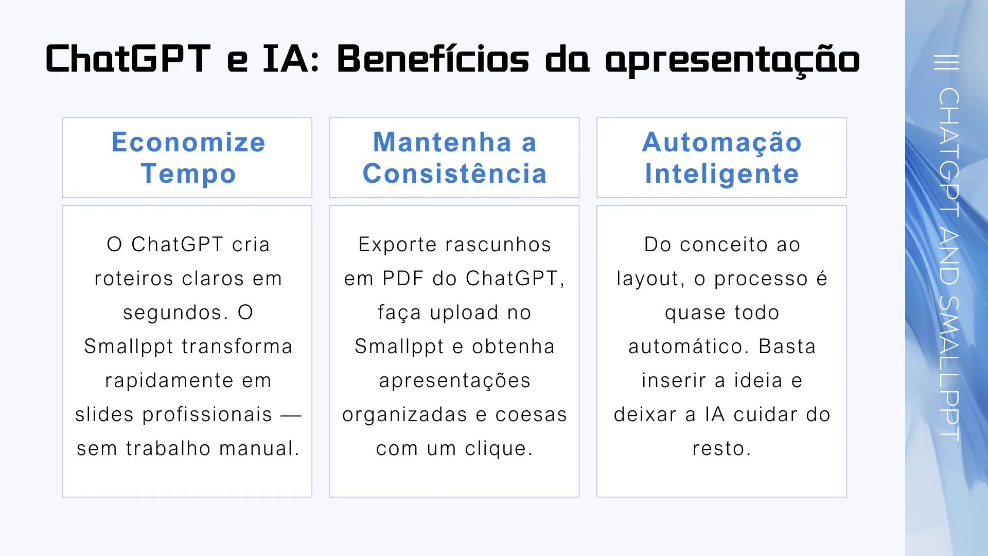 The benefits of using AI PPT.