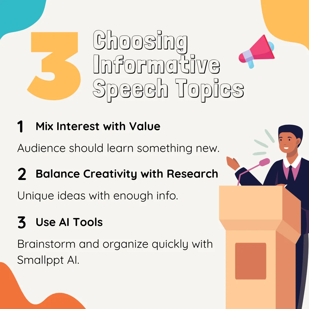 Selecting ideas for an informative speech