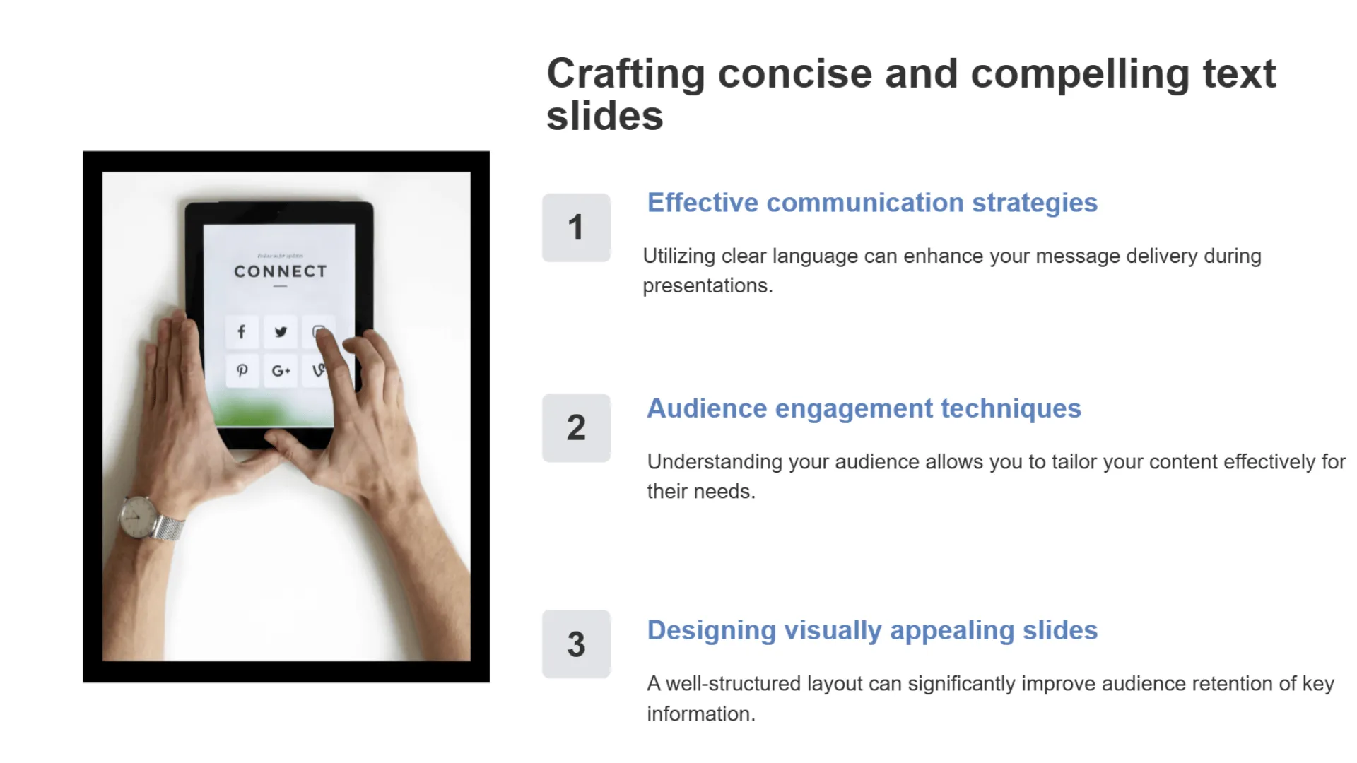 Choosing complementary colors and fonts for Google Slides