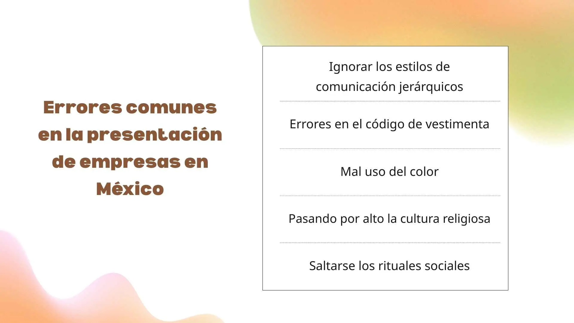 ​​Common Company Presentation Errors When Presenting in Mexico​​