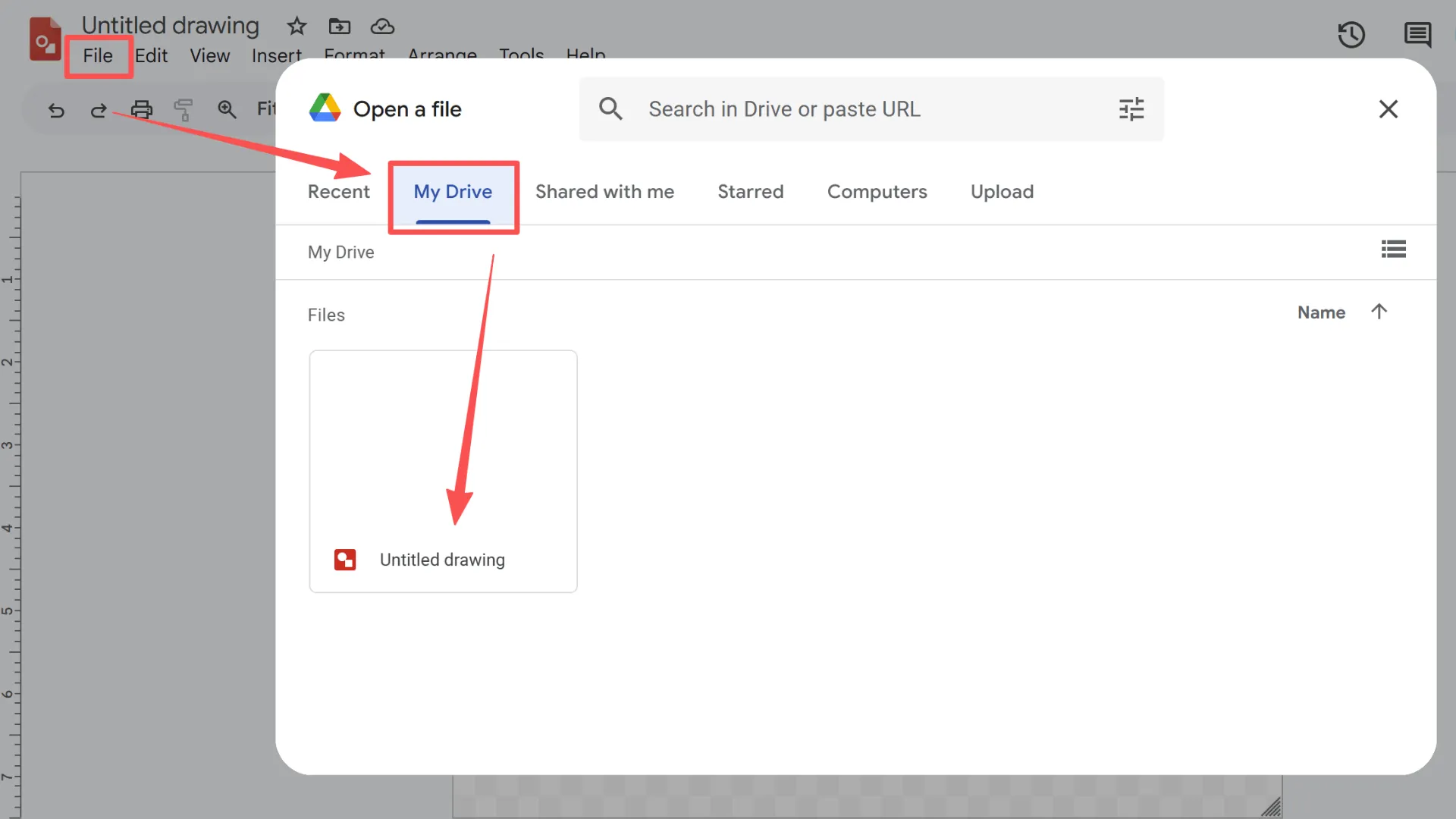 Open WMF file in Google Drawings