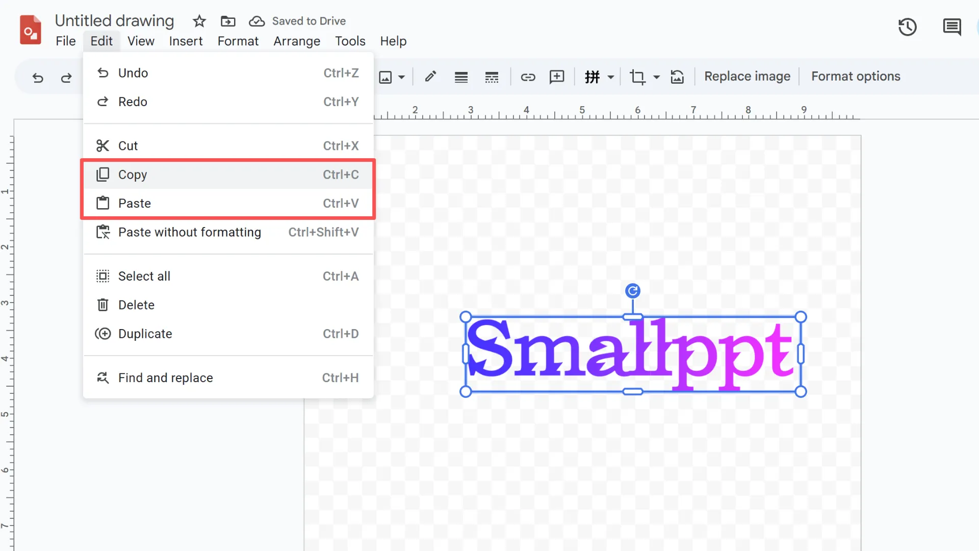 Copy and paste vector into Google Slides