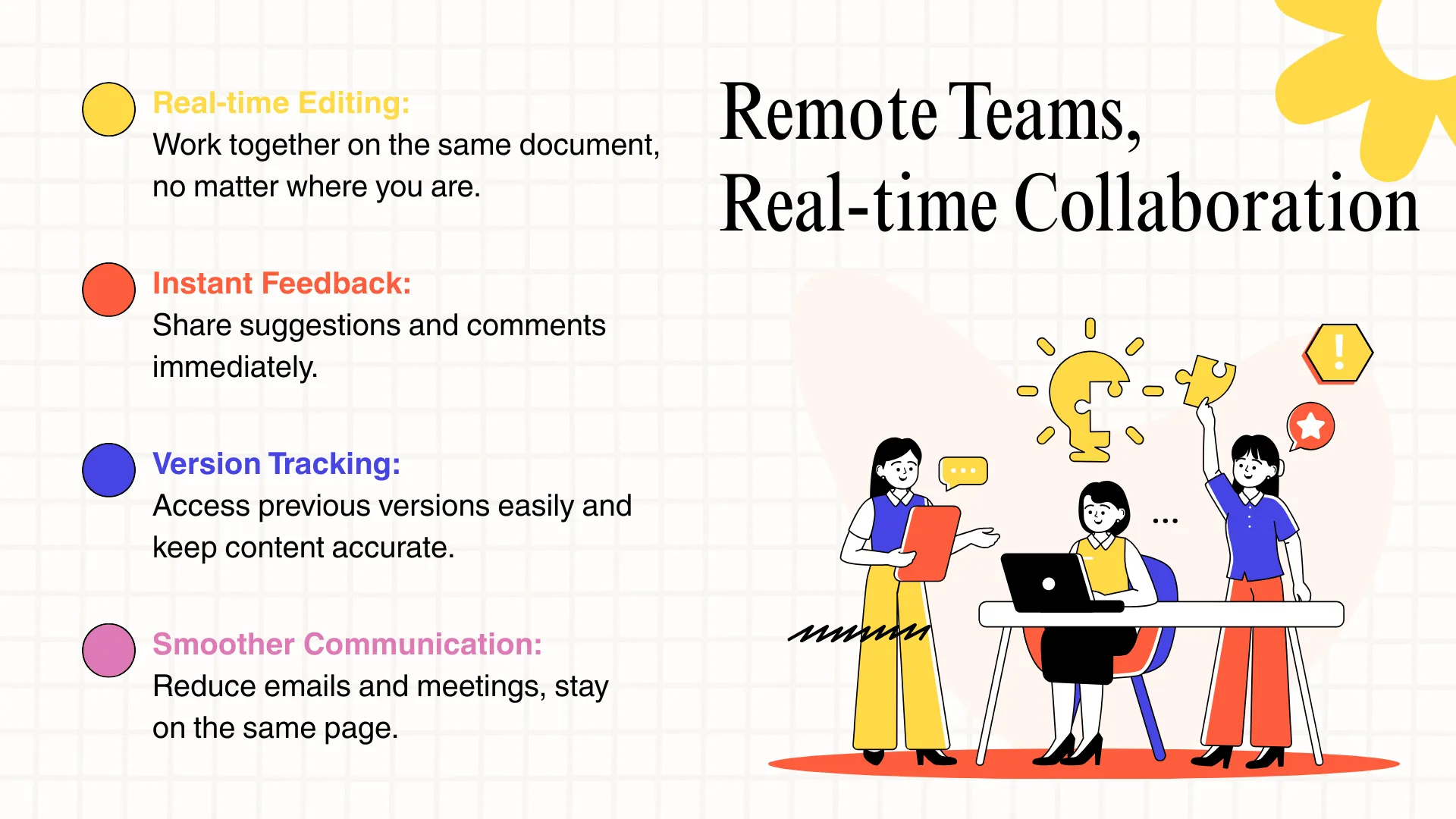 Online presentation collaboration for remote teams with real-time editing