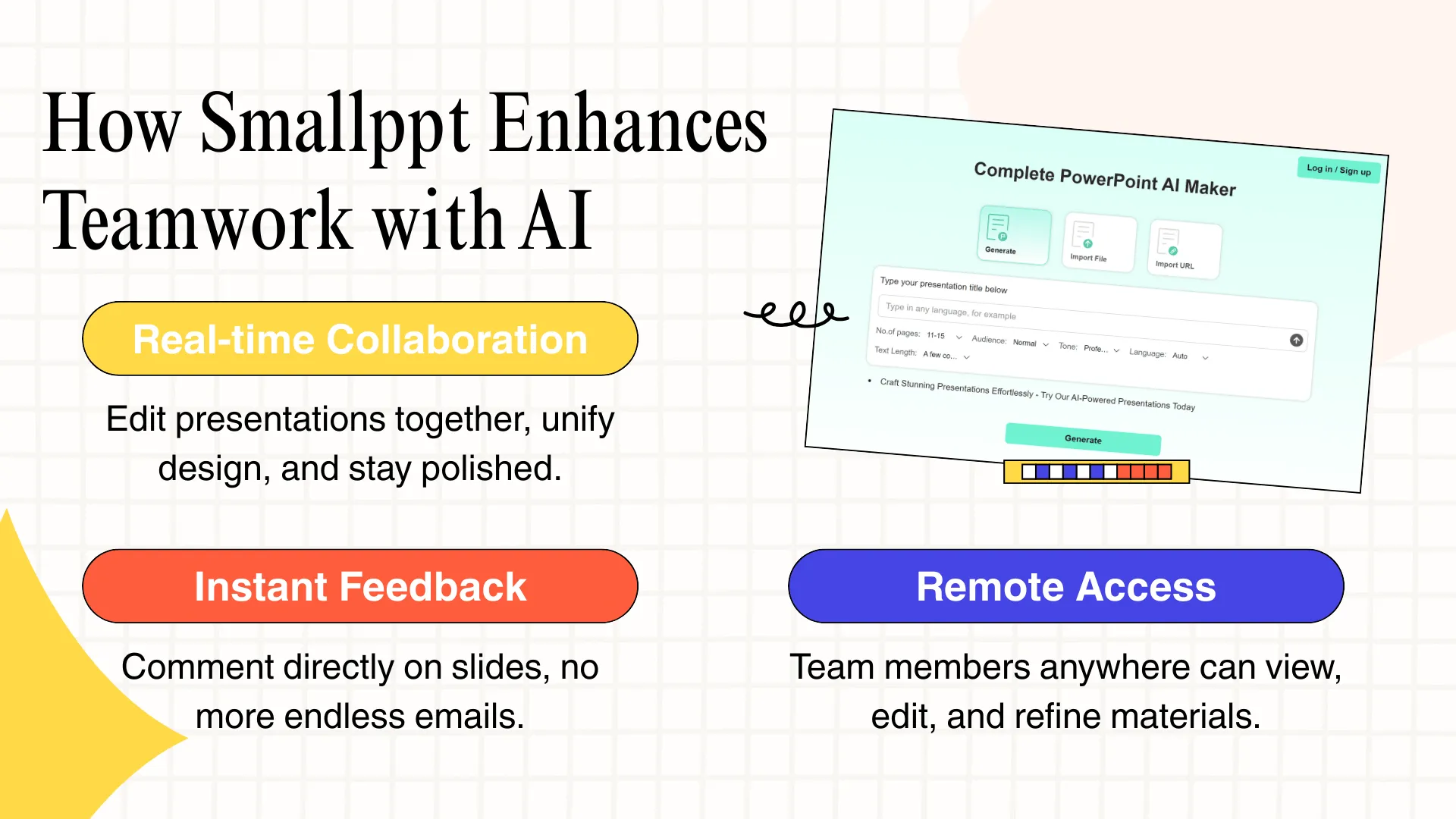 Smallppt AI tool enhancing team collaboration and productivity