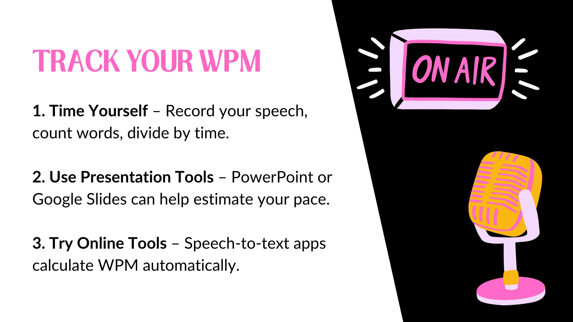 How to calculate words per minute for presentations and speeches