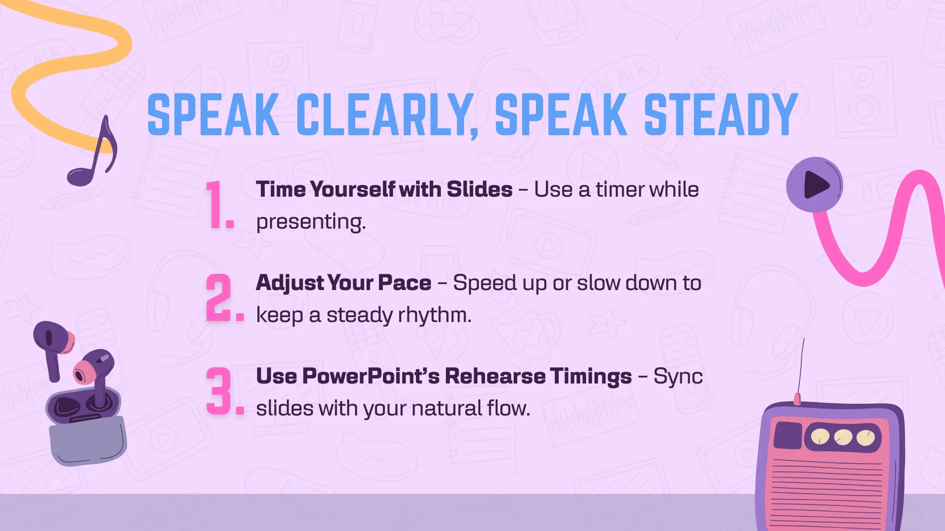 Tips to practice and control your speaking rate for presentations