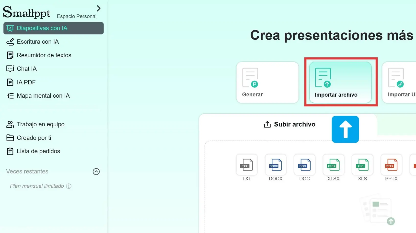 Choose "Import File" to get started