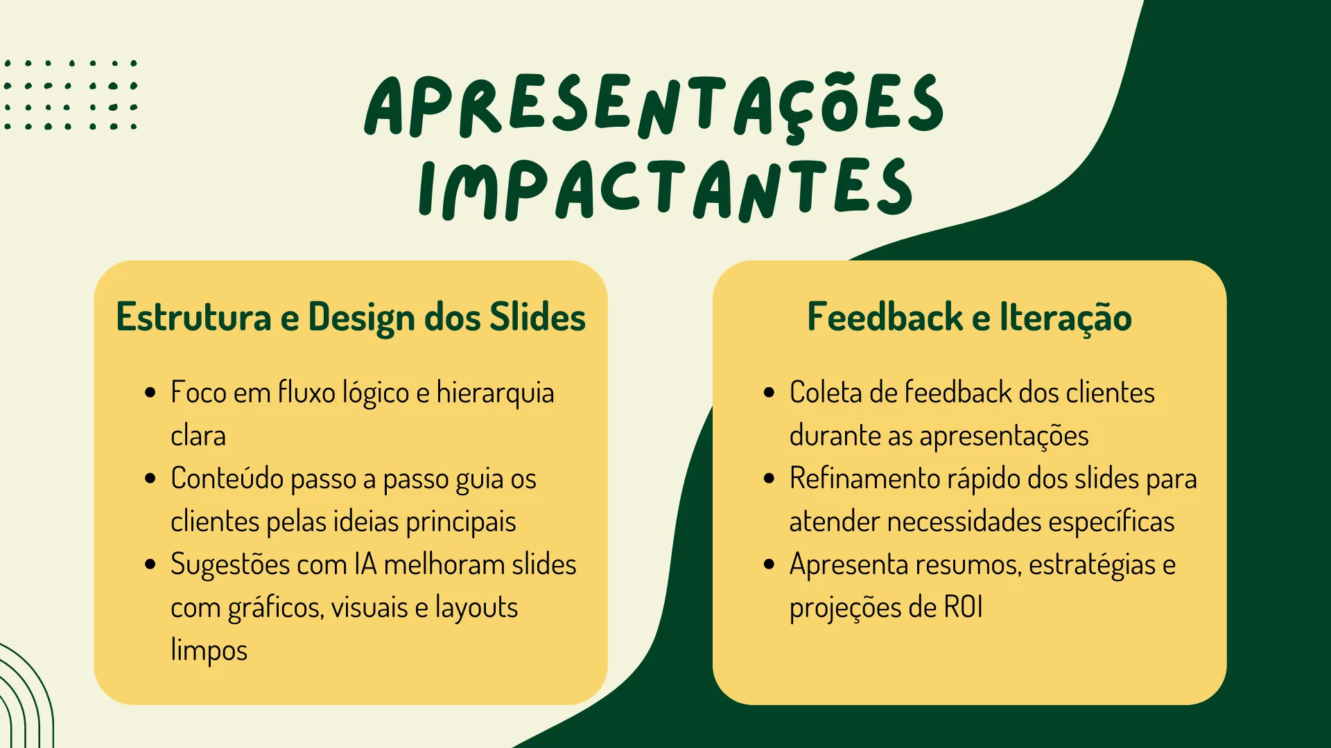 Interface de IA Smallppt otimizando o conteúdo e o layout da apresentação