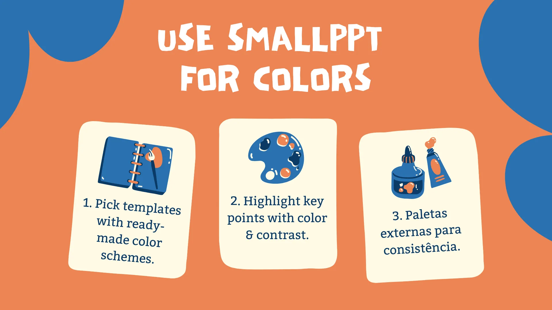 Menggunakan alat warna Smallppt untuk meningkatkan desain dek presentasi dan presentasi