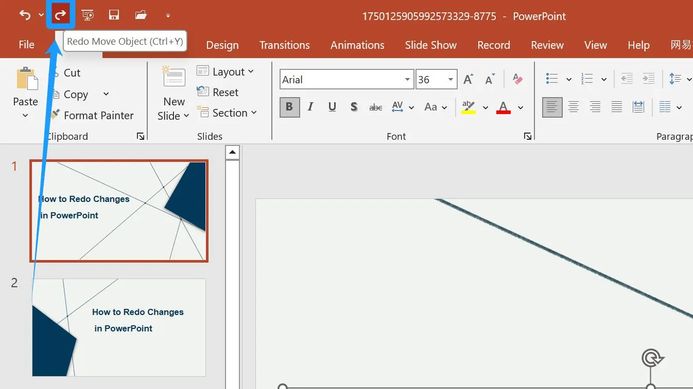 How to Redo in PowerPoint