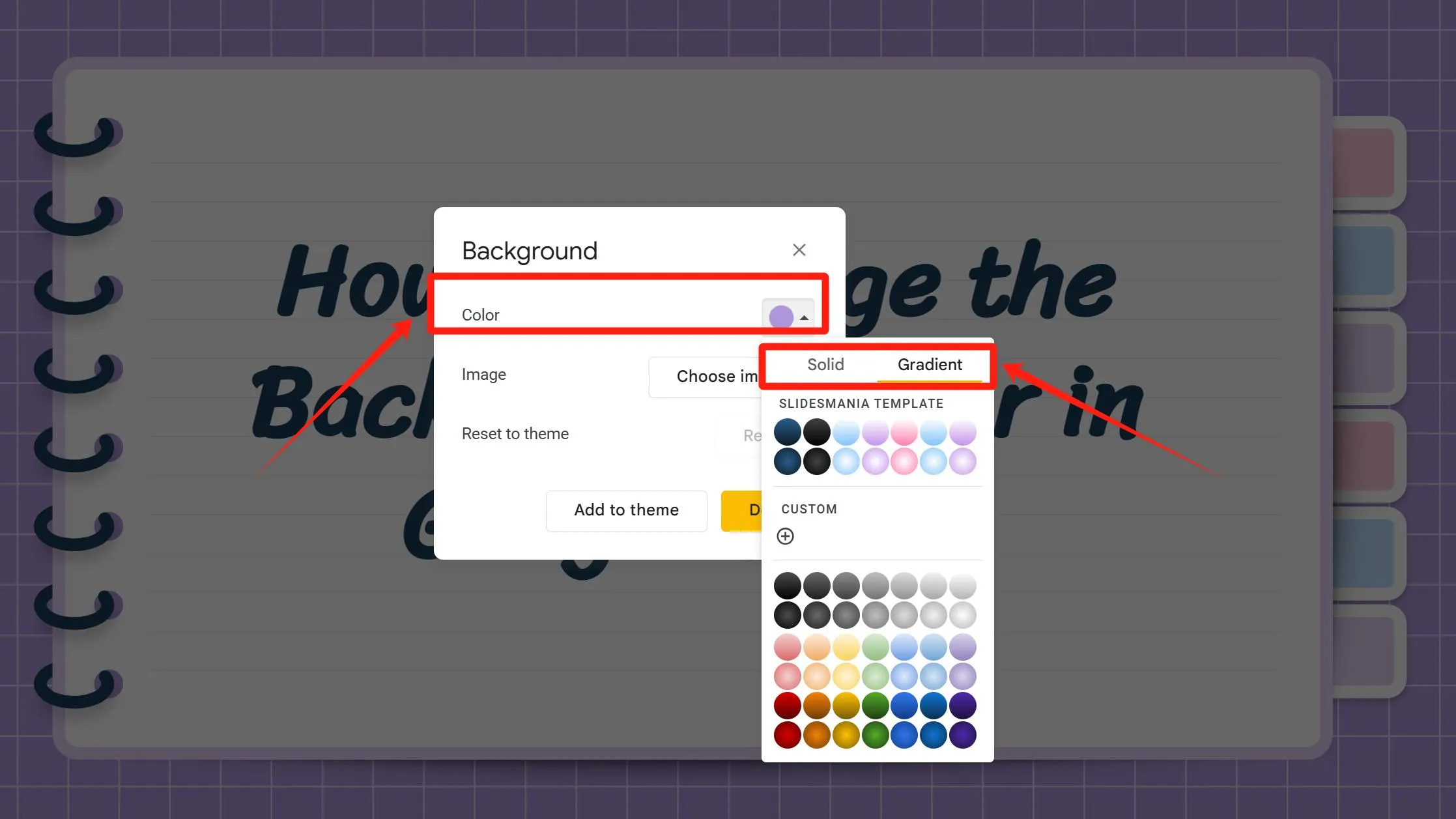 How to Change the Background Color in Google Slides