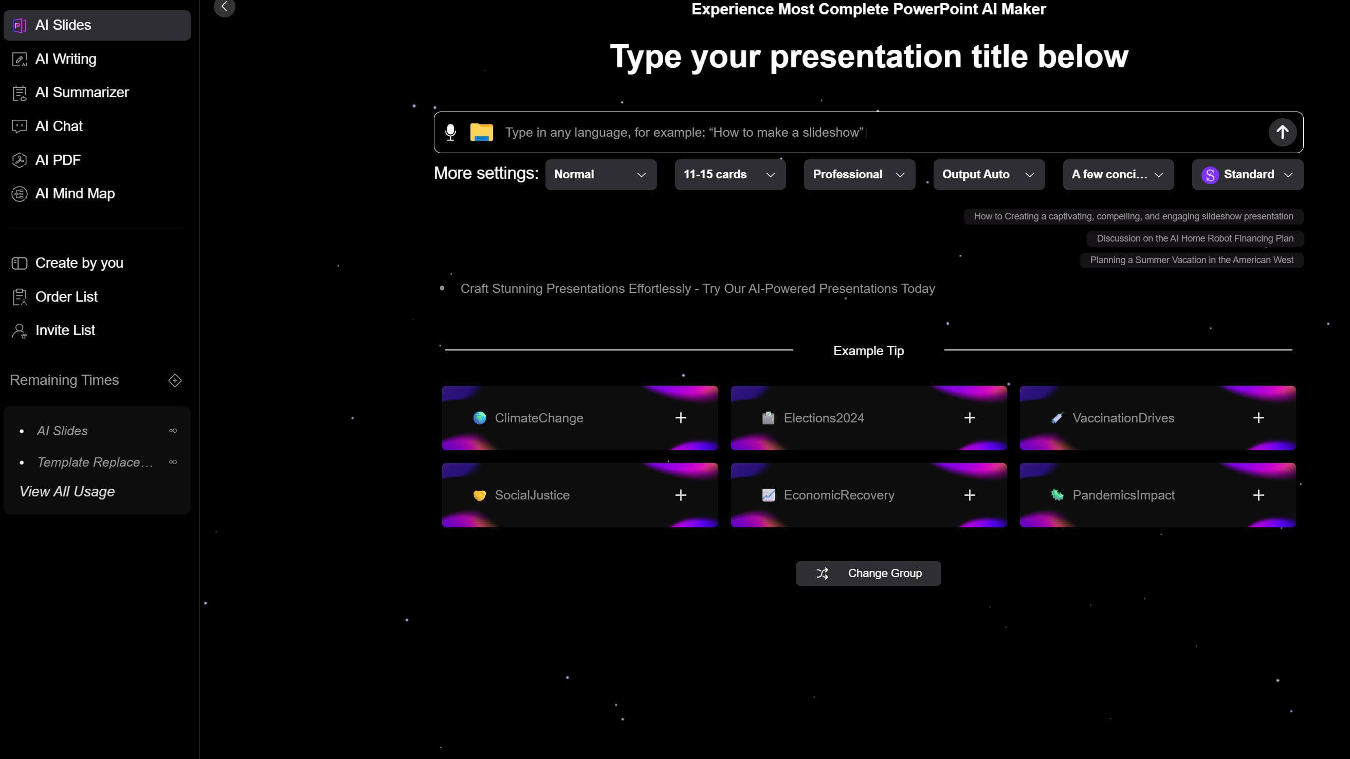Al Presentation Generator