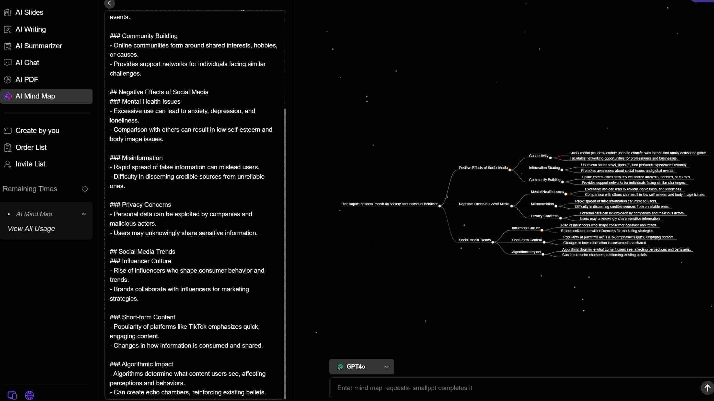 Smallppt AI Mind Map