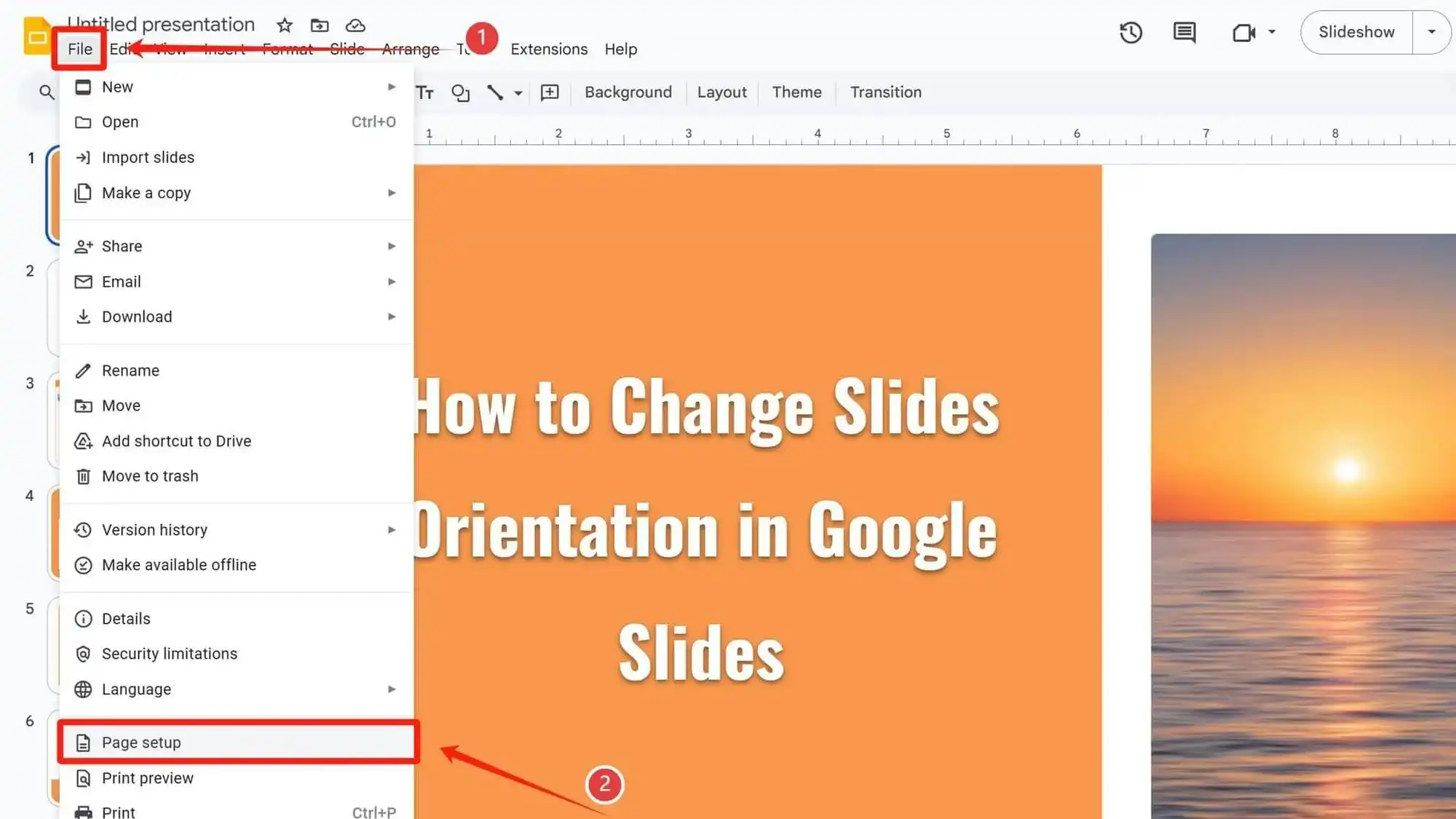 How to Change Page Orientation in Google Slides