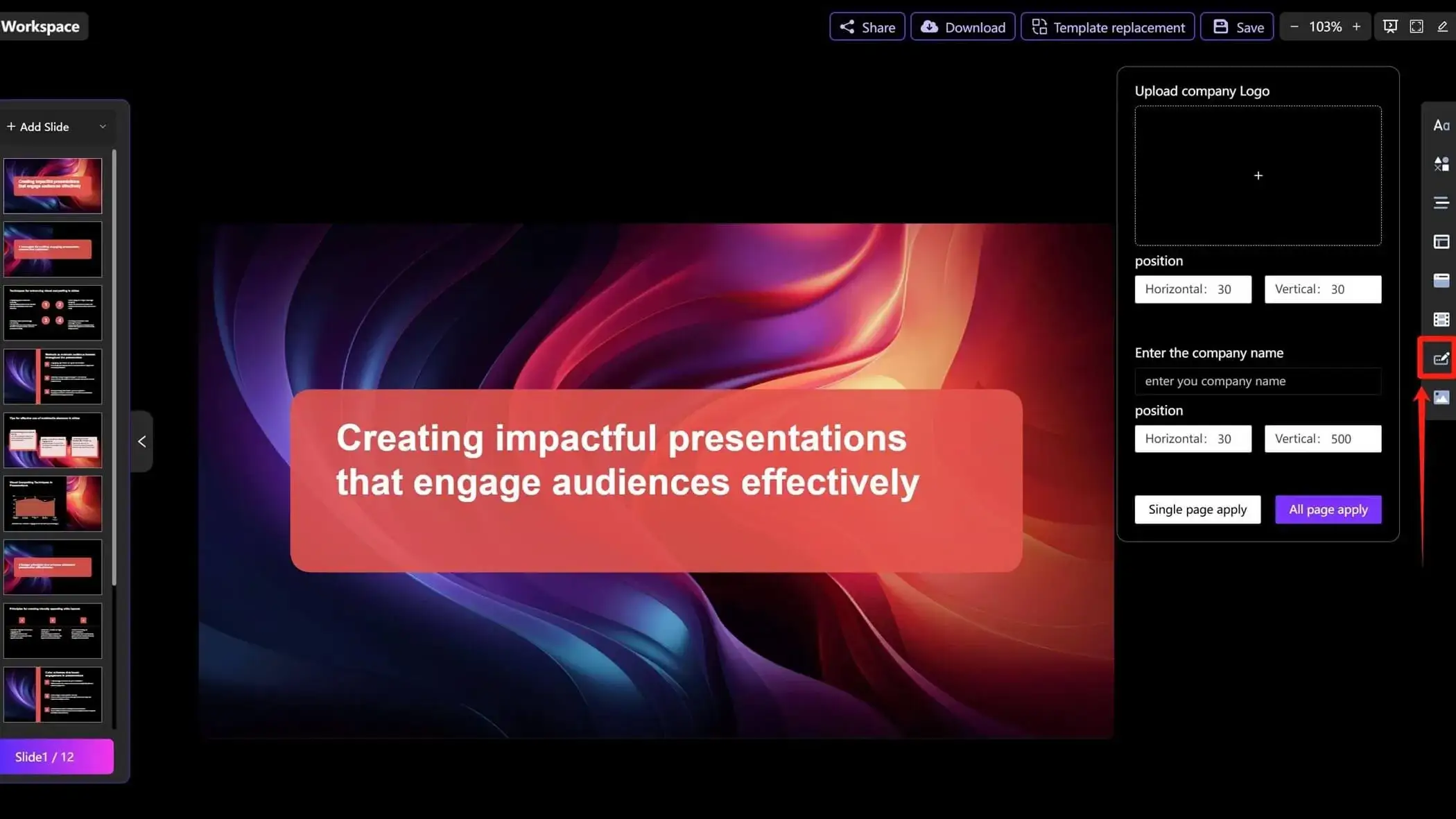 How to Add Watermarks in Smallppt Slides