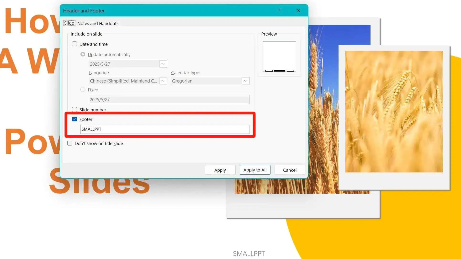 Adding Text Watermark via Header/Footer