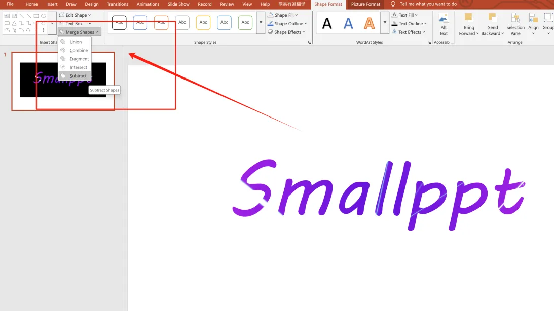 Merge Text with A Shape