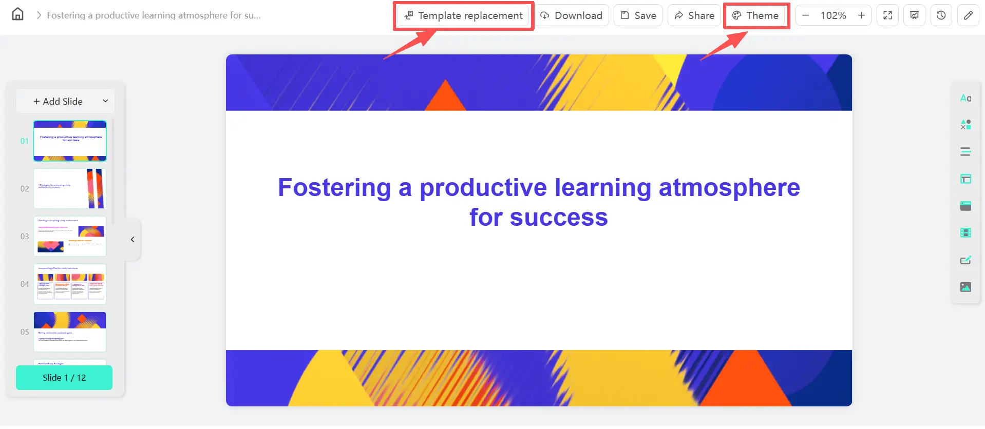 إذا لم تكن راضيًا تمامًا عن التصميم الناتج، يمكنك النقر على