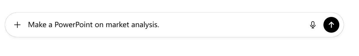 Prompt Ruim: "Faça um PowerPoint sobre análise de mercado."