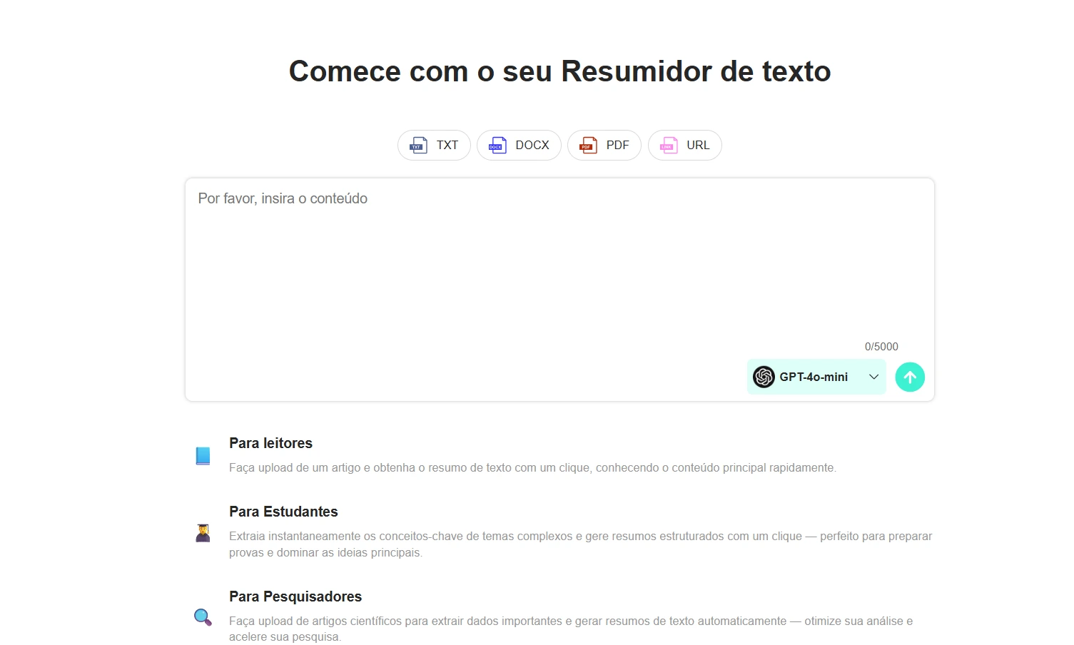 Demonstração de cenários de aplicação de ferramentas de resumo de currículo com inteligência artificial