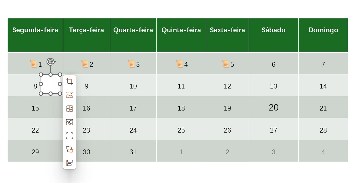 Como adicionar um ícone de calendário