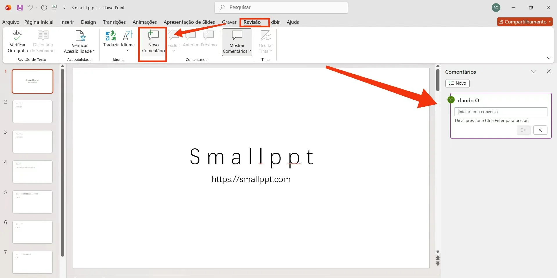 Como adicionar anotações de edição colaborativa no PowerPoint