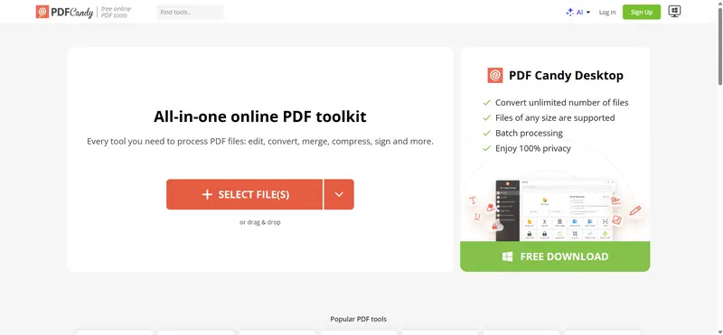 完全無料PDF編集ツールの10選-pdfcandy