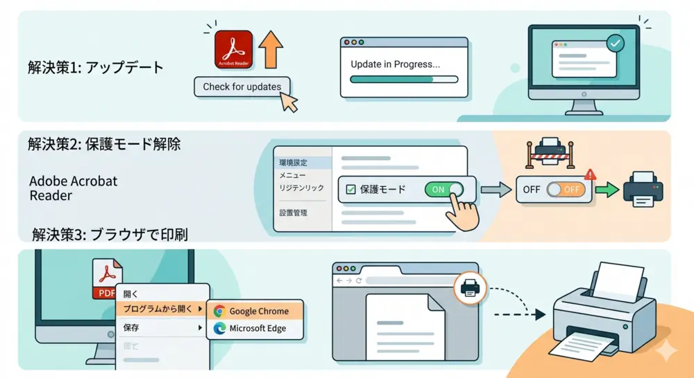 【原因A】Adobe Acrobat Readerの不具合(ソフトウェア層)