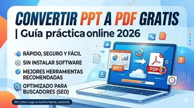 Convertir PPT a PDF gratis: guía completa para compartir presentaciones sin complicaciones
