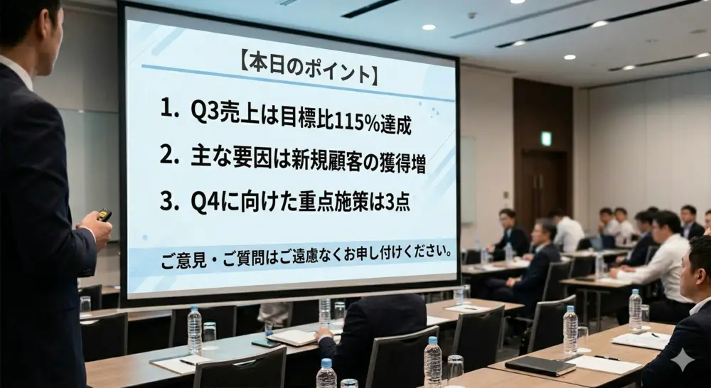社内プレゼン・報告しめくくり