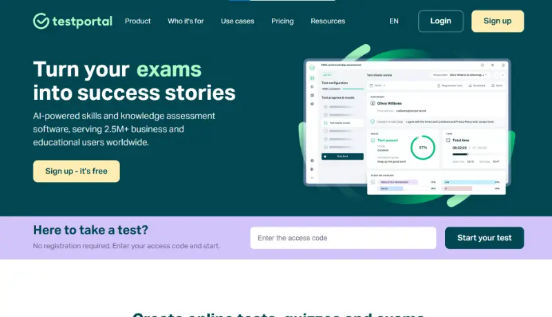 Testportal: A Professional Examination Platform for Enterprises