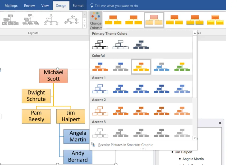 Cómo hacer un organigrama en Word con SmartArt-3