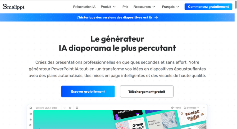 L'entrée de smartppt