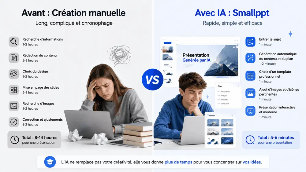 Pourquoi les étudiants aiment les outils IA de présentation