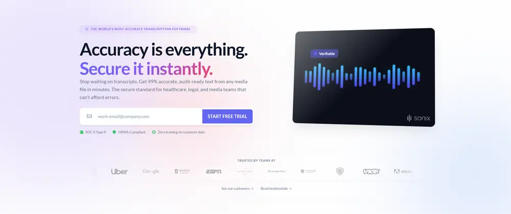 Sonix — Evidence Transcription 