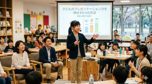 子どものプレゼンテーション力を伸ばす6つの方法|家庭と教室で実践