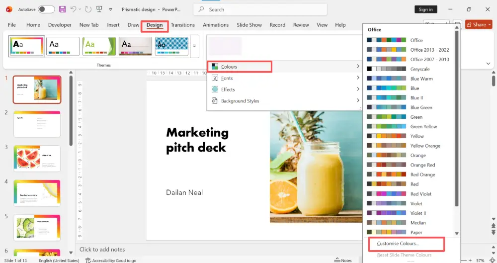 How to Change the Color Theme in PowerPoint