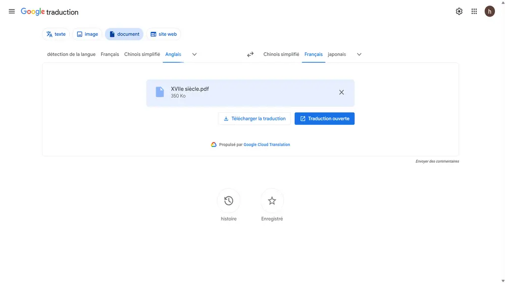 Comment traduire un document avec Google Translate